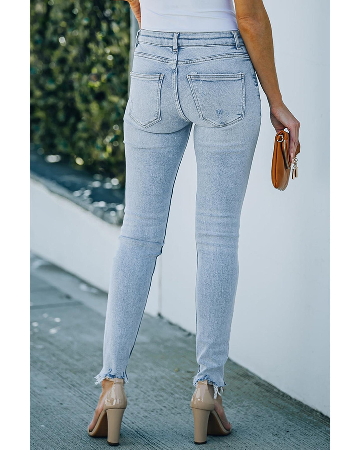 Azura Exchange Ripped Skinny Jeans - L