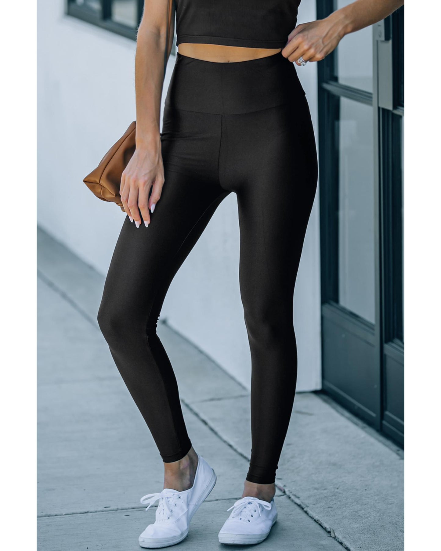 Azura Exchange High Rise Leggings with Waist Cincher - M