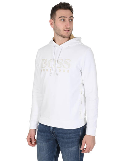 Hugo Boss Men's Cotton Blend Hugo Boss Sweatshirt in White - L