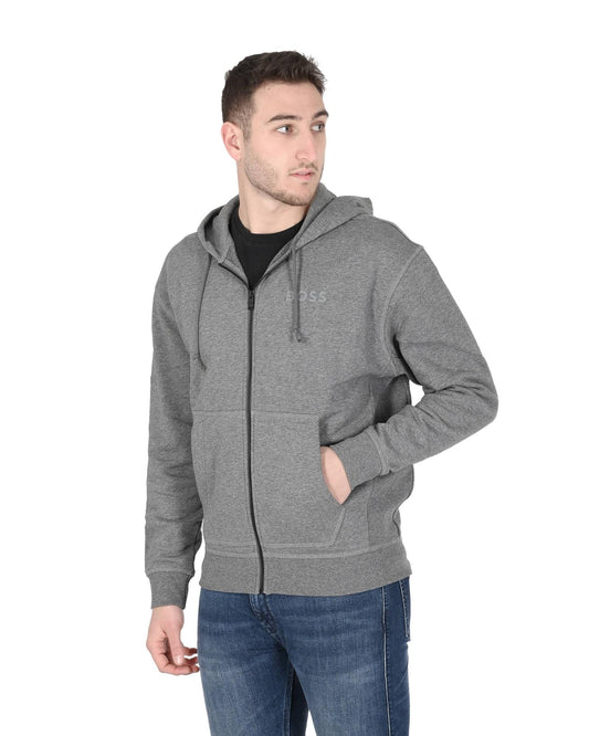 Hugo Boss Men's Cotton Blend Grey Sweatshirt in Grey - XL