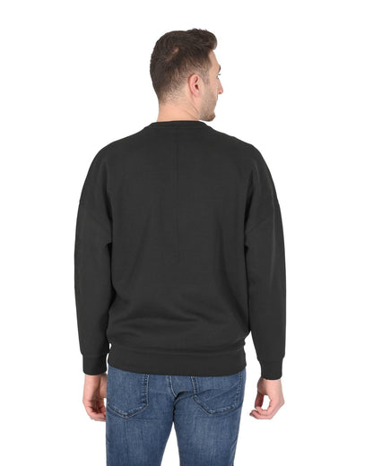 Hugo Boss Men's Black Cotton Blend Sweatshirt in Black - S