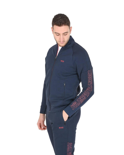 Hugo Boss Men's Navy Cotton Blend Sweatshirt in Navy blue - L