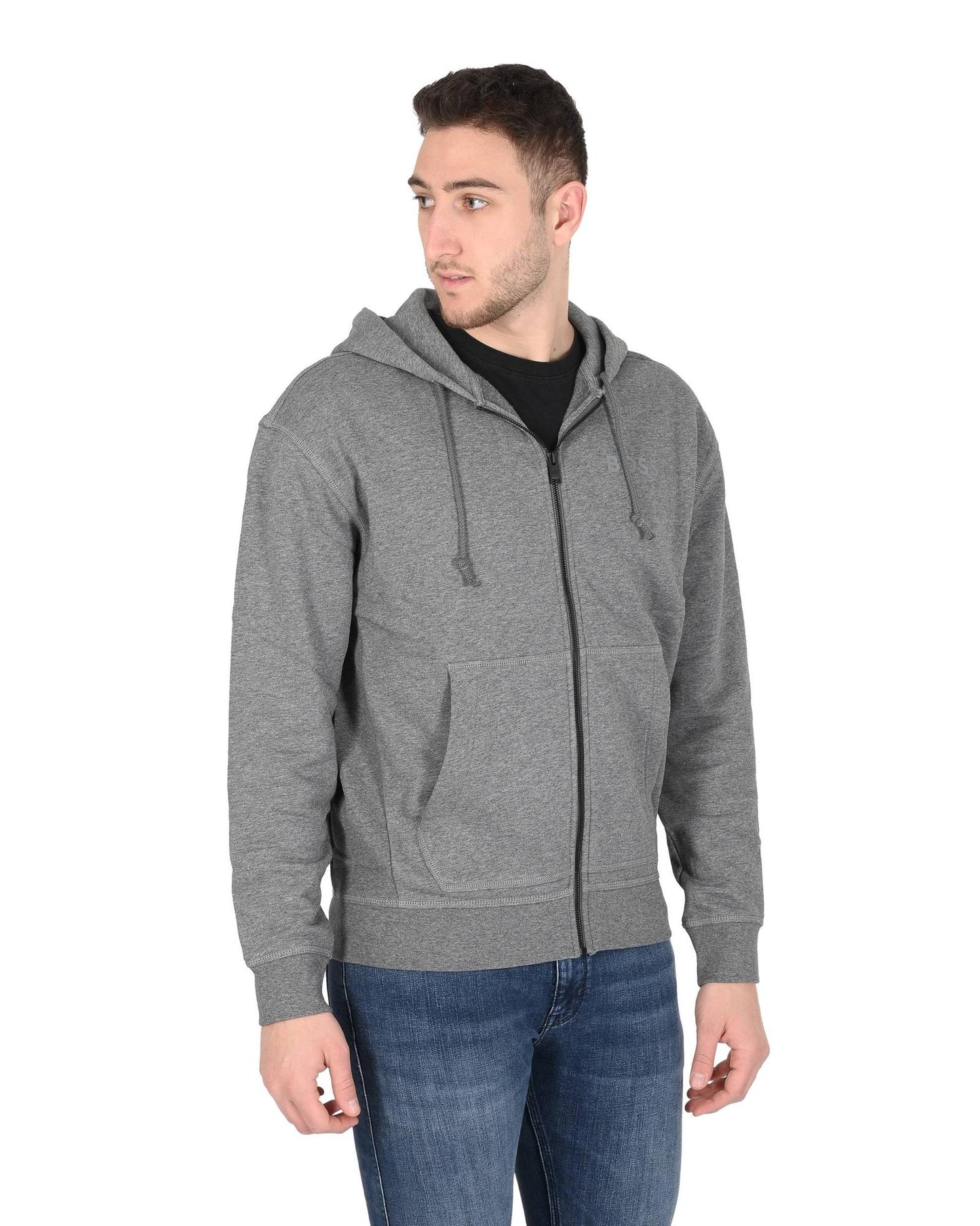 Hugo Boss Men's Cotton Blend Grey Sweatshirt in Grey - L