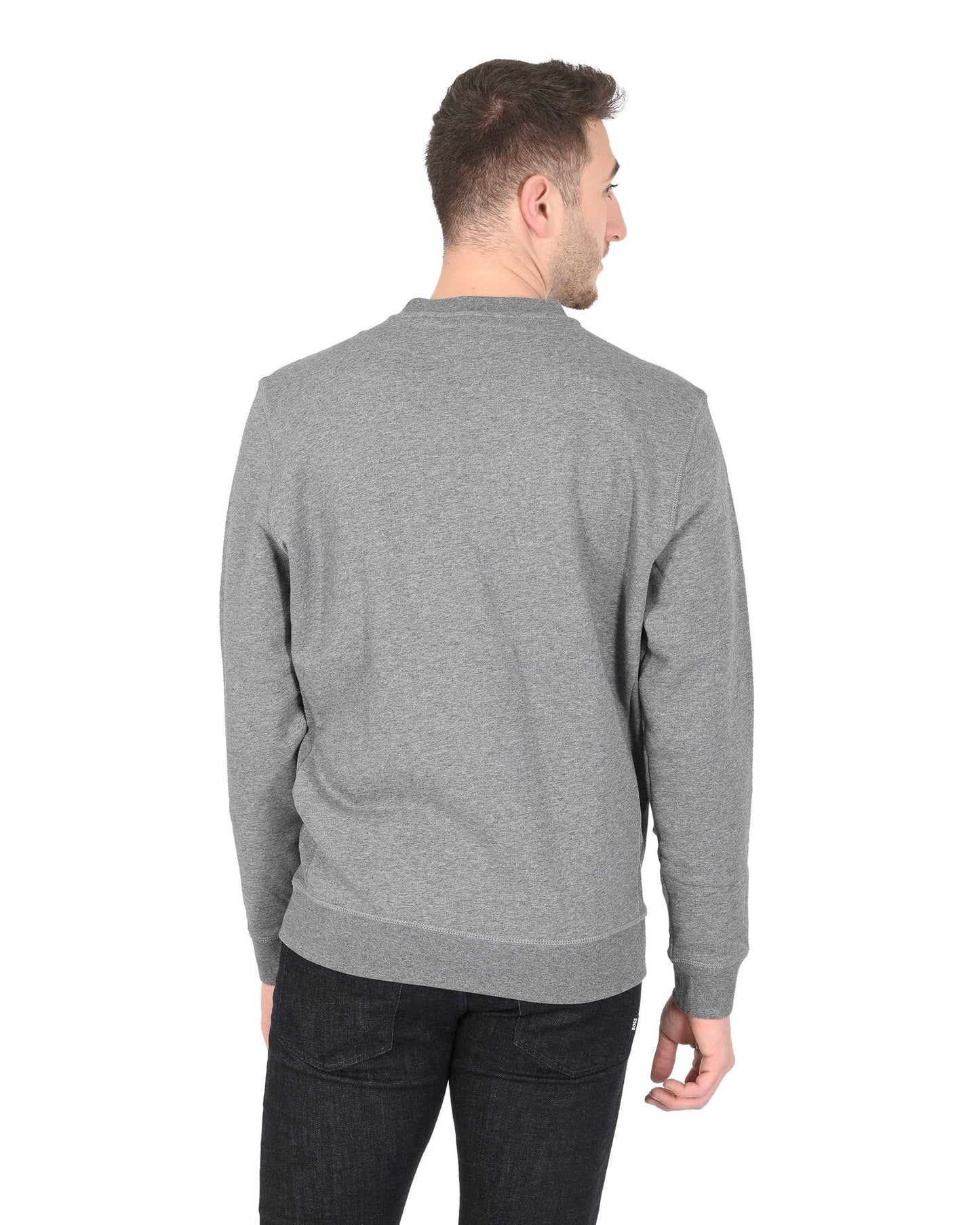 Hugo Boss Men's Grey Cotton-Polyester Sweatshirt in Grey - S