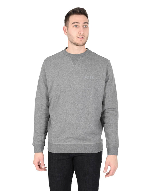 Hugo Boss Men's Grey Cotton-Polyester Sweatshirt in Grey - M