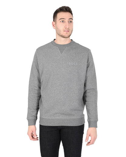 Hugo Boss Men's Grey Cotton-Polyester Sweatshirt in Grey - L