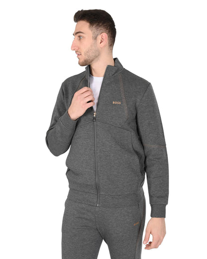 Hugo Boss Men's Grey Cotton Blend Sweatshirt in Grey - M