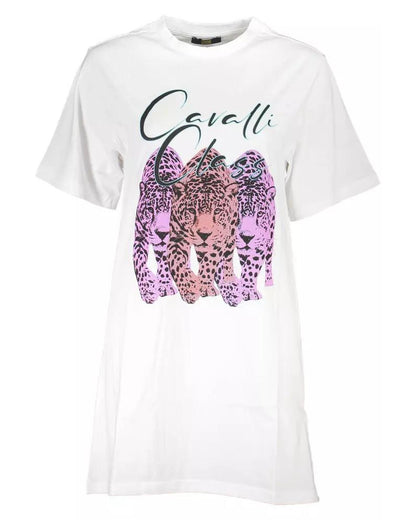 Cavalli Class Women's White Cotton Dress - M