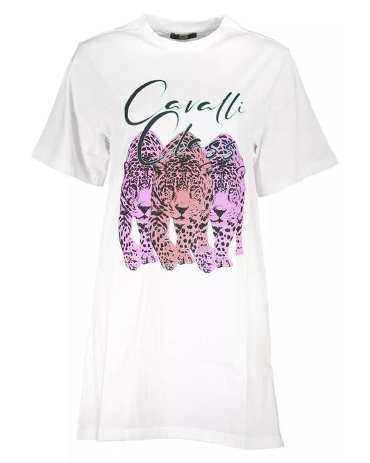 Cavalli Class Women's White Cotton Dress - XL