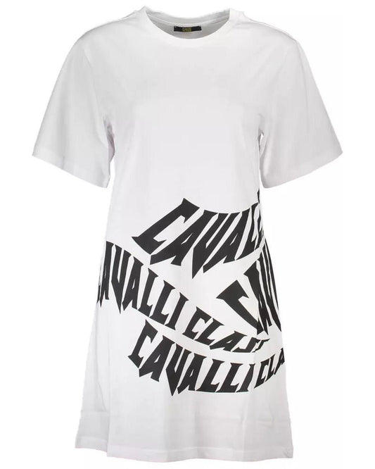 Cavalli Class Women's White Cotton Dress - XS