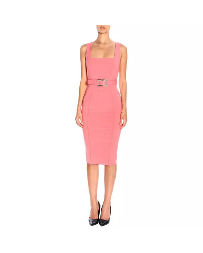 Sleeveless Dress with Belt and Back Zip Closure by Elisabetta Franchi 40 IT Women