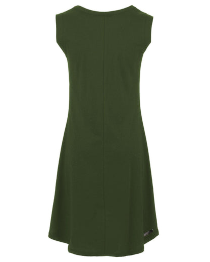 Logo-Embellished Army Green Maxi Tank Dress S Women