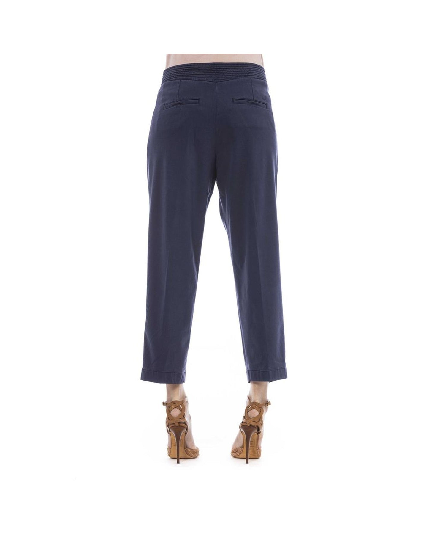 Jacob Cohen Women's Elegant Blue Trousers with Chic Pocket Detail - W27 US