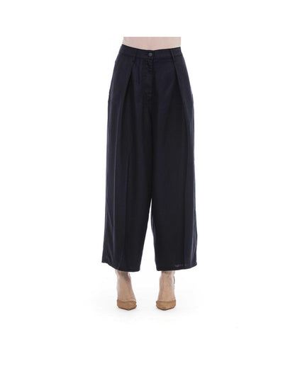 Jacob Cohen Women's Elegant Black Cotton Trousers with Pockets - W27 US