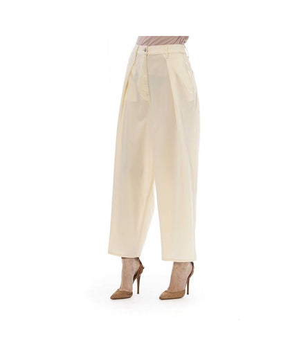 Jacob Cohen Women's Chic Beige Wool Blend Trousers - W27 US