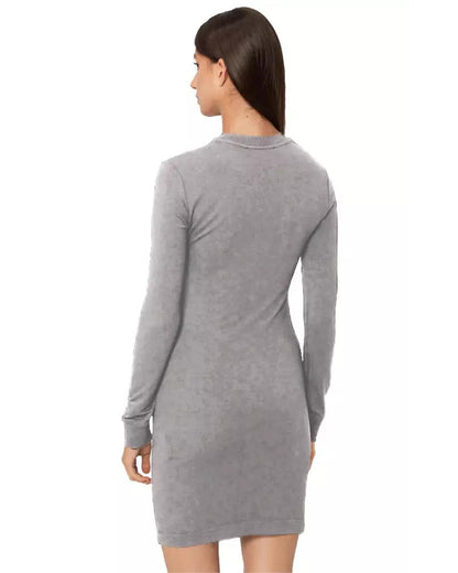 Love Moschino Long Sleeve Dress with Metallic Logo Detail 44 IT Women