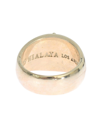 NIALAYA Sterling Silver Mens Ring MRING_023 63 EU Men