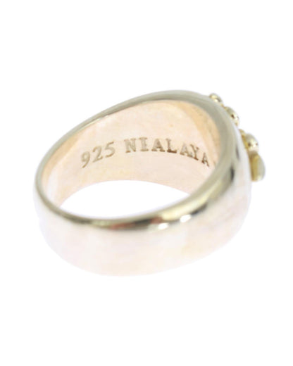 NIALAYA Sterling Silver Mens Ring MRING_023 63 EU Men