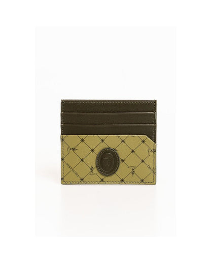 Trussardi Men's Green Leather Wallet - One Size