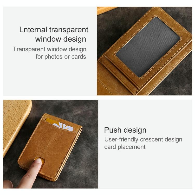 Leather Rfid Billfold Wallet - Mini Size - Black