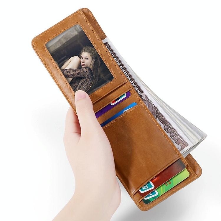 Leather Rfid Billfold Wallet - Mini Size - Black