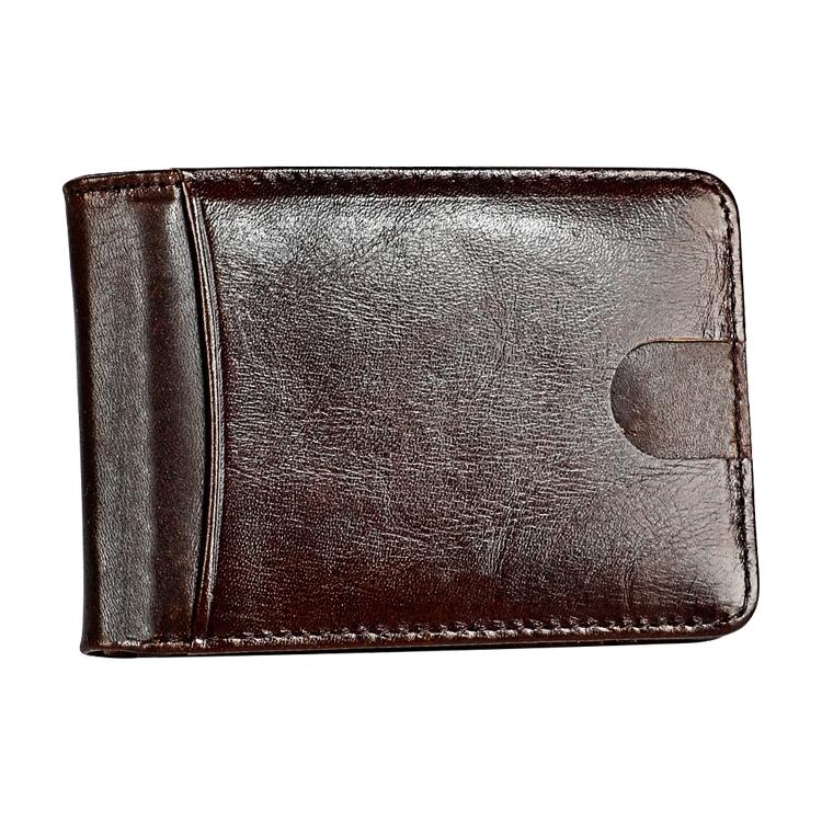 Leather Rfid Billfold Wallet - Mini Size - Black
