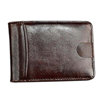 Leather Rfid Billfold Wallet - Mini Size - Black