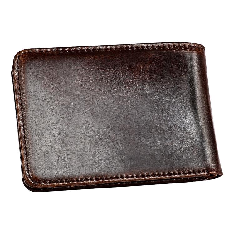 Leather Rfid Billfold Wallet - Mini Size - Black