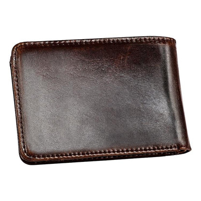 Leather Rfid Billfold Wallet - Mini Size - Black