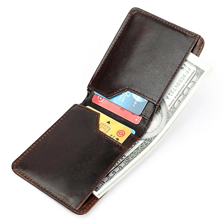 Leather Rfid Billfold Wallet - Mini Size - Black
