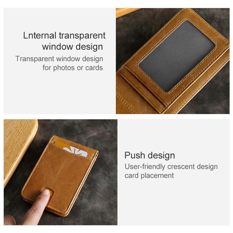 Leather Rfid Billfold Wallet - Mini Size - Black