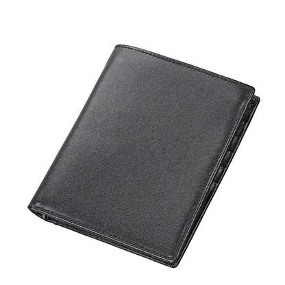 Leather Rfid Passport Wallet - Multi-function - Yellowish-Brown