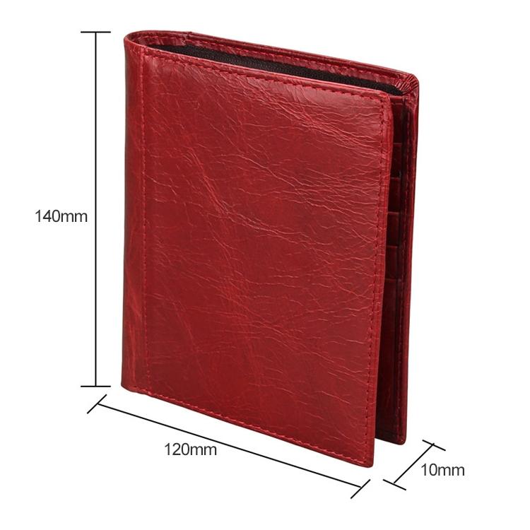 Leather Rfid Passport Wallet - Multi-function - Yellowish-Brown
