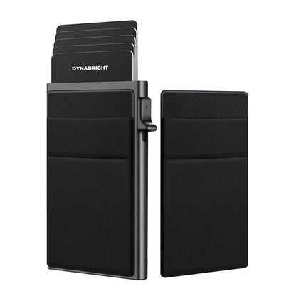 Men Slim Metal Rfid Blocking Wallet - Gold