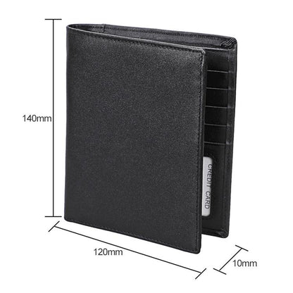 Leather Rfid Passport Wallet - Multi-function - Red