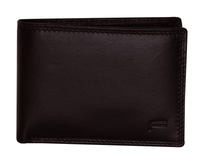 Futura Mens RFID Slim Leather Wallet - Brown