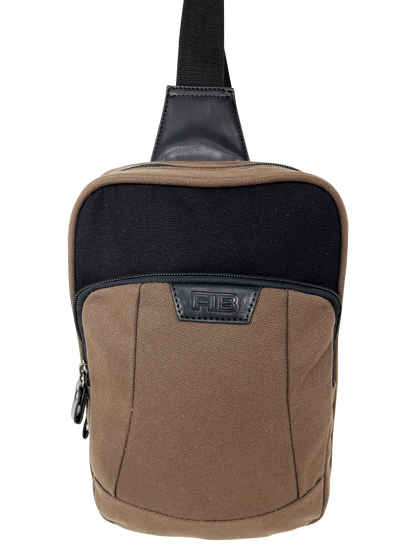 FIB Byron Sling Backpack Bag Travel w/ Single Adjustable Strap - Brown