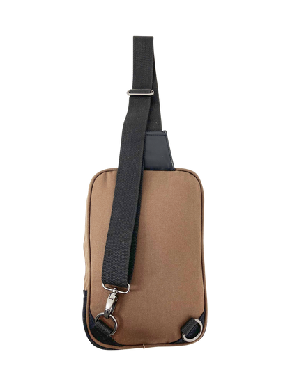 FIB Byron Sling Backpack Bag Travel w/ Single Adjustable Strap - Brown