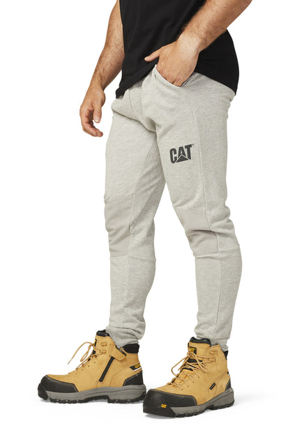 Caterpillar Track Pants Trackies Work Casual Gym Slim Fit w Hem Joggers - Grey - L