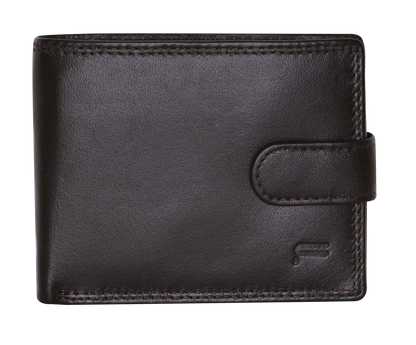 Futura Mens RFID Leather Fold Over Wallet - Brown