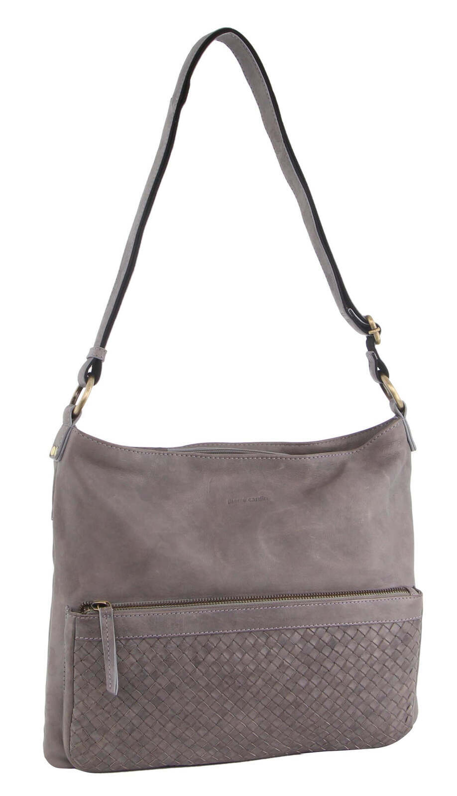 3Pc Set Pierre Cardin Womens Woven Leather Backpack + Cross-Body Bags - Sky Blue
