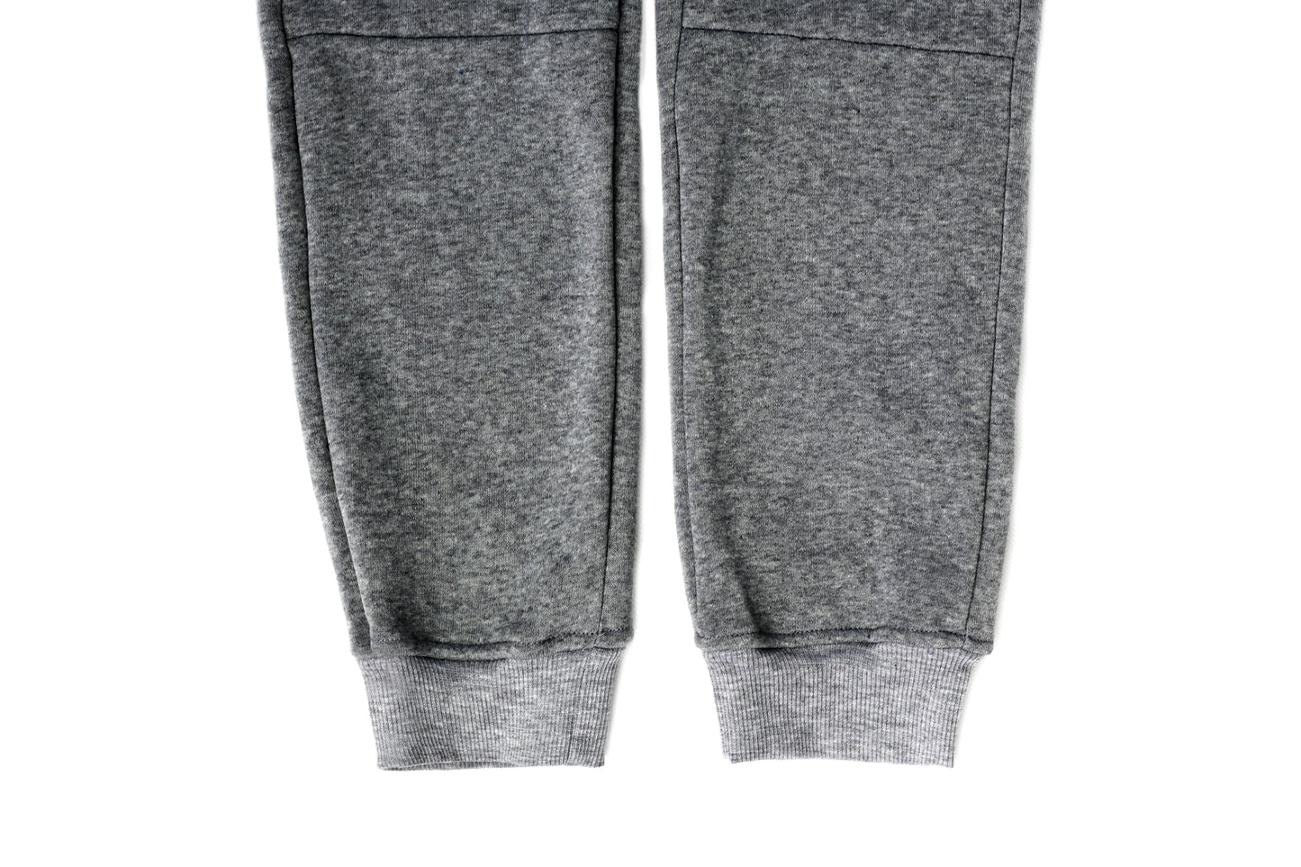 Mens Skinny Track Pants Joggers Trousers Gym Casual Sweat Cuffed Slim Trackies Fleece - Heather Grey - L