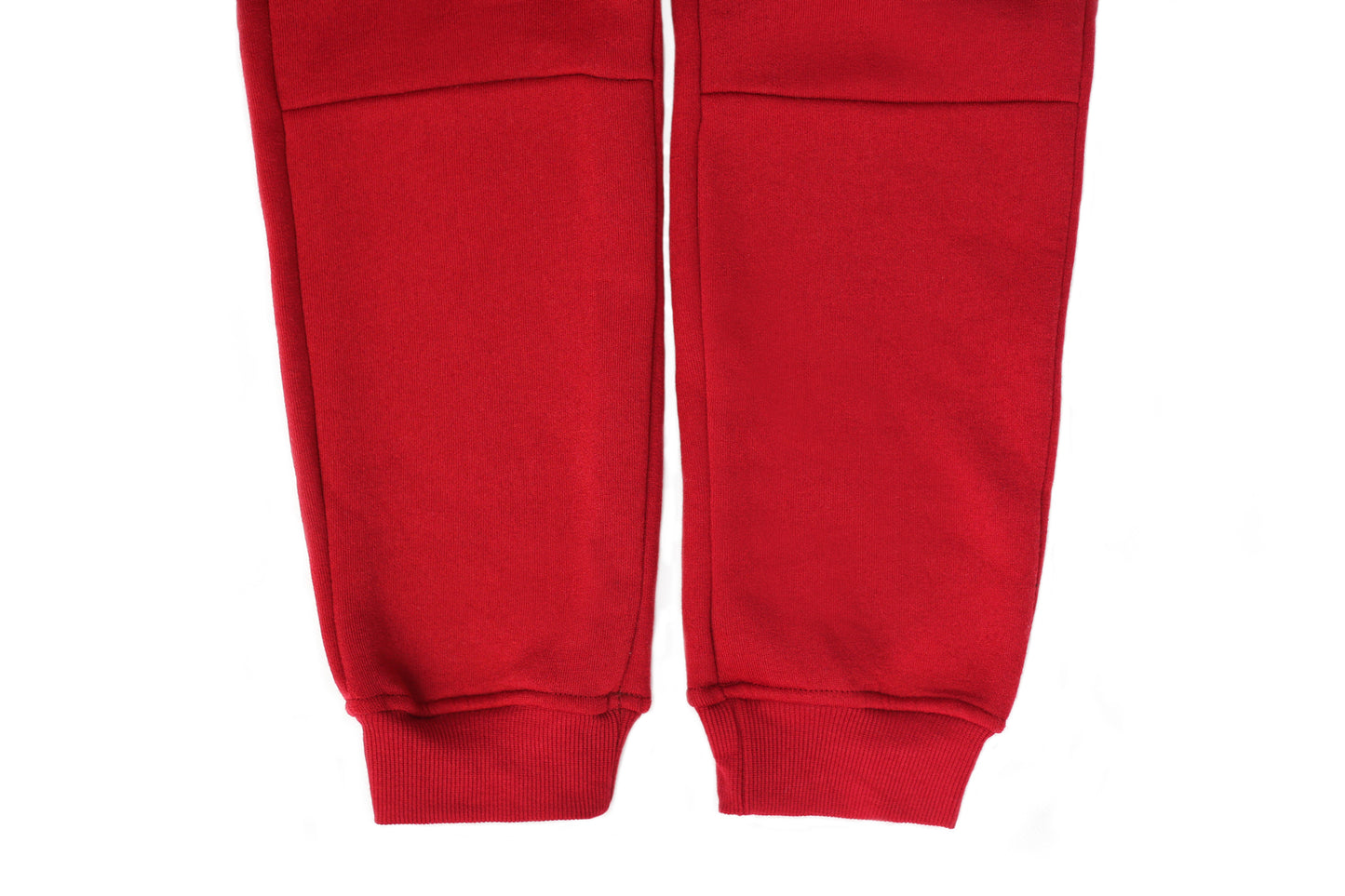 Mens Skinny Track Pants Joggers Trousers Gym Casual Sweat Cuffed Slim Trackies Fleece - Red - 3XL