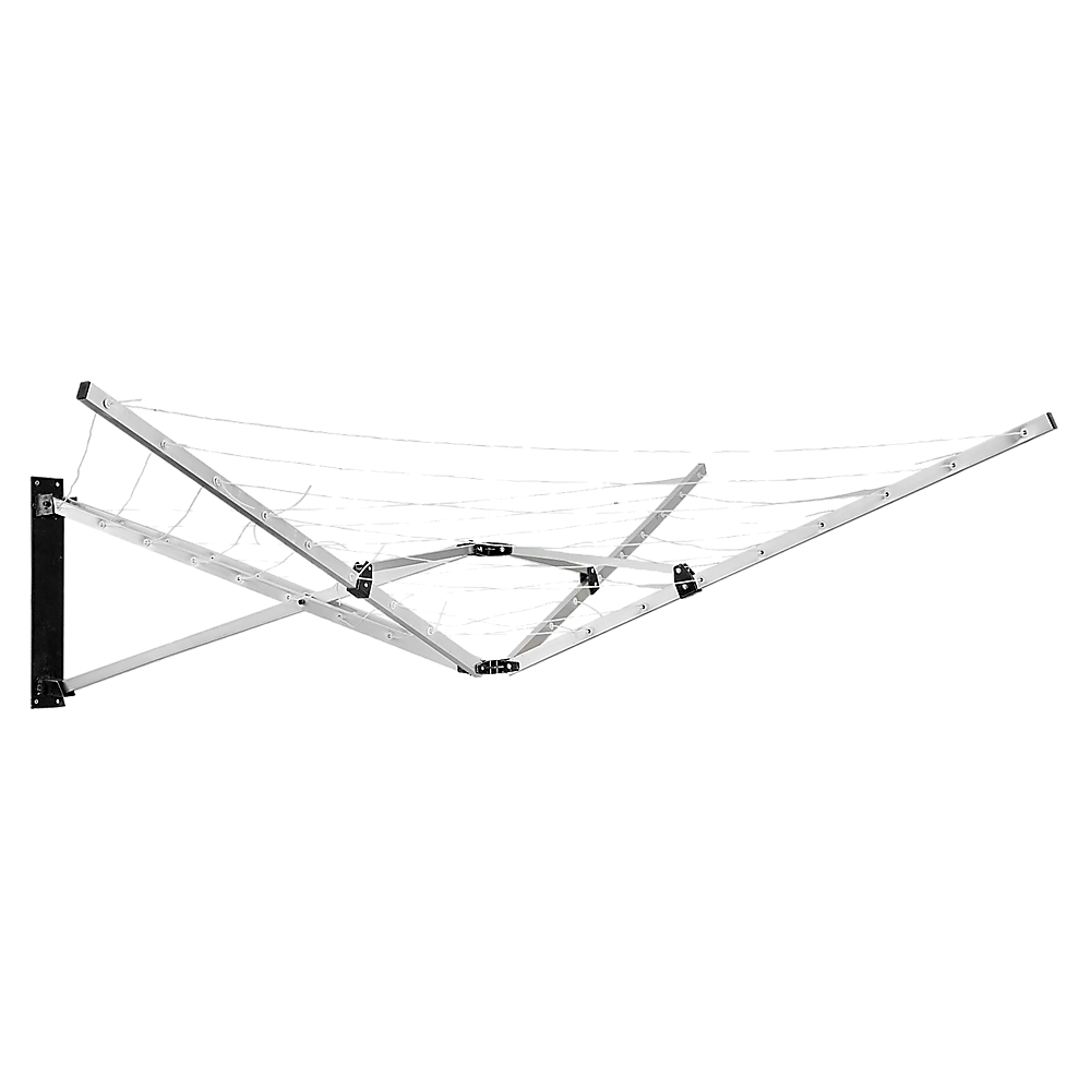 26m 5 Arm Wall Hang Mountable Clothes Airer Dryer Washing Line Bathroom Kitchen