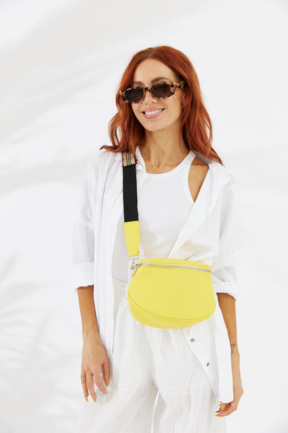 Vegan PU Leather Florida Crossbody - Sunshine Yellow