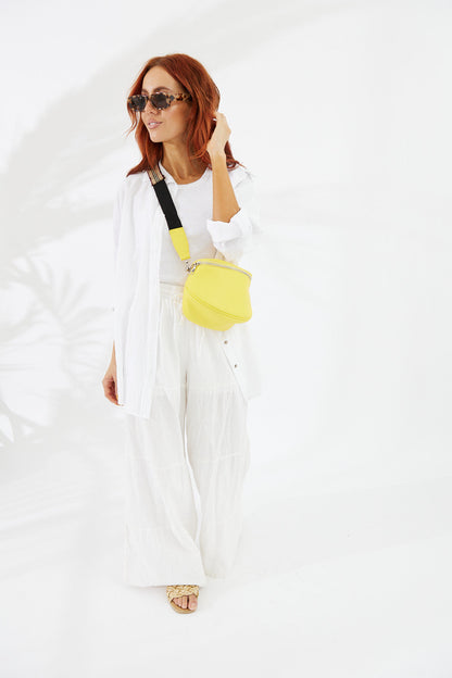 Vegan PU Leather Florida Crossbody - Sunshine Yellow