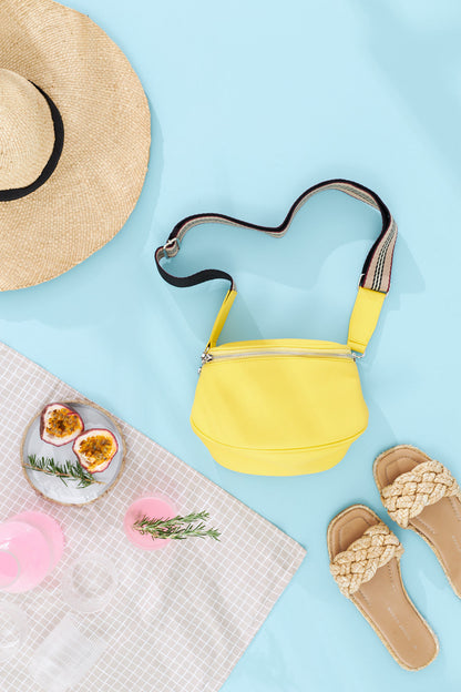 Vegan PU Leather Florida Crossbody - Sunshine Yellow