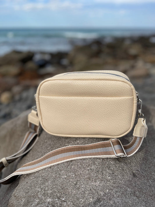 Vegan PU Leather Melbourne Crossbody - Ivory