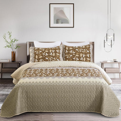 Sophisticated Quilted Bedspread and Pillow cases