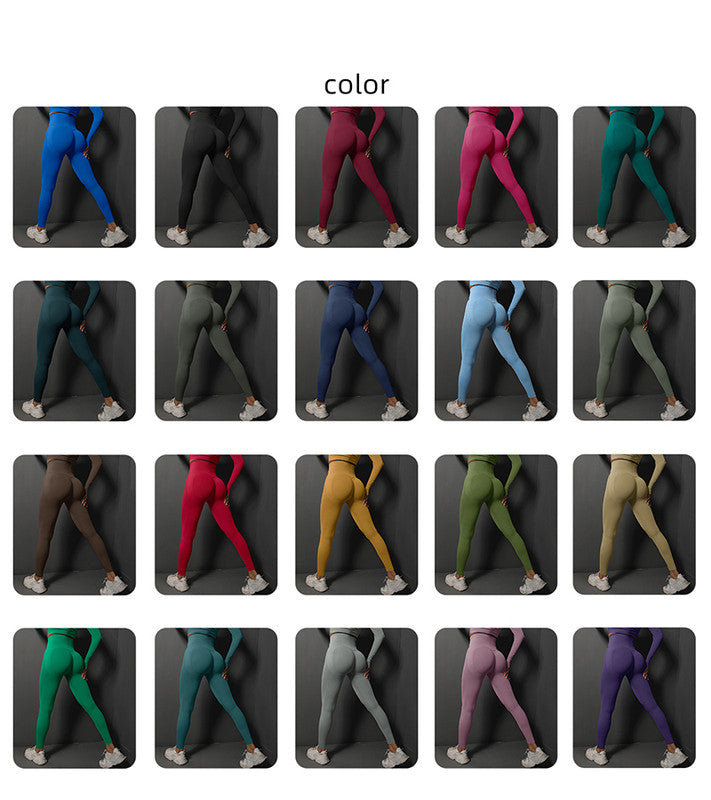 Size M Dark Green Seamless High-Waisted Yoga Pants for Women - Lift Workout Leggings for Running, Gym, and Fitness